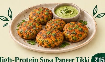 High-Protein Soya Paneer Tikki
